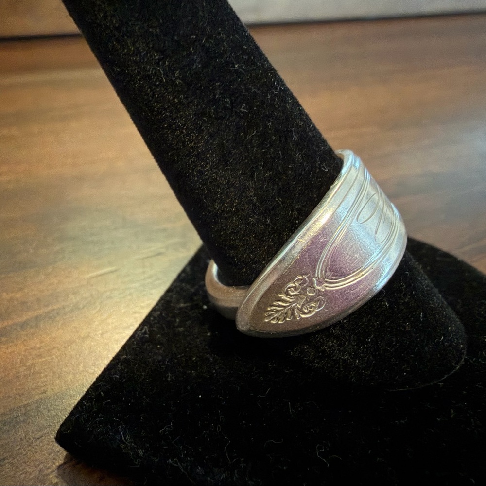 H Engraved Spoon Ring Size 10.5 - Picture 4 of 13